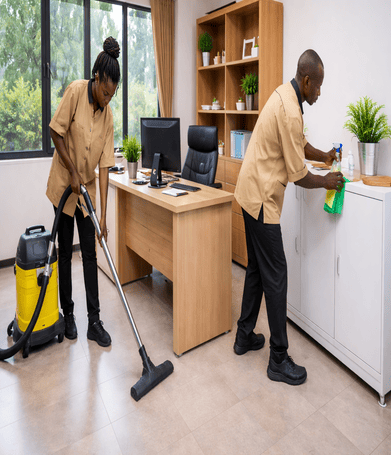 Freshly cleaned office interior